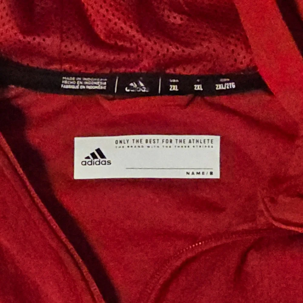 Adidas Hoop City Basketball Jacket‎ Mens XXL Red Good